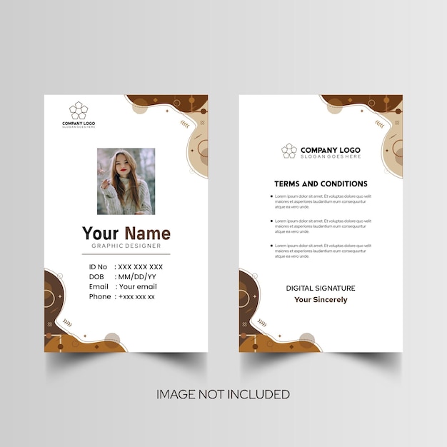 Simple design mockup name and id card 8