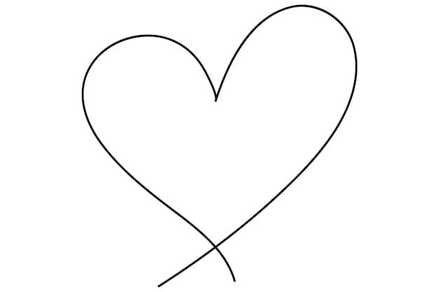 Un simple dibujito de corazón negro