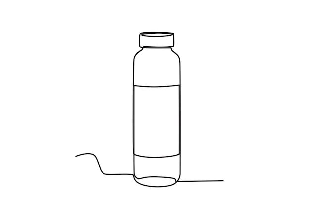 Un simple dibujo en línea de un vaso.