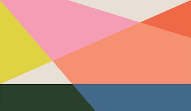 Simple con diseño de fondo de vector geométrico de formas de colores vintage