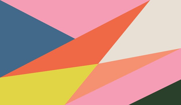 Simple con diseño de fondo de vector geométrico de formas de colores vintage