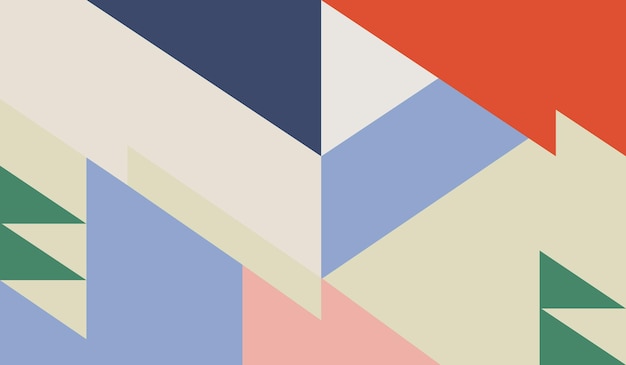 Simple con diseño de fondo de vector geométrico de formas de colores vintage