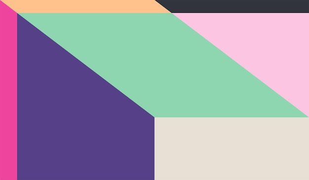 Simple con diseño de fondo de vector geométrico de formas de colores vintage