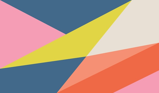 Simple con diseño de fondo de vector geométrico de formas de colores vintage