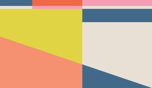 Simple con diseño de fondo de vector geométrico de formas de colores vintage