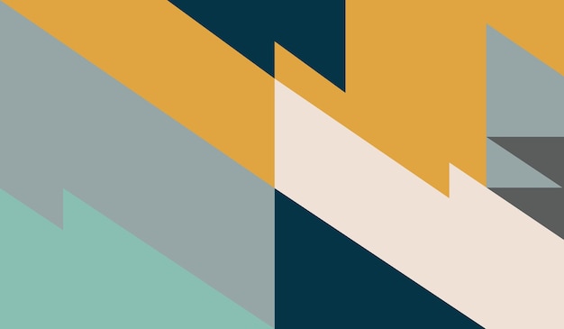 Simple con diseño de fondo de vector geométrico de formas de colores vintage