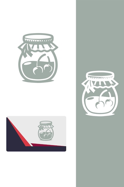 Un simple diseño de logotipo de frasco verde y blanco