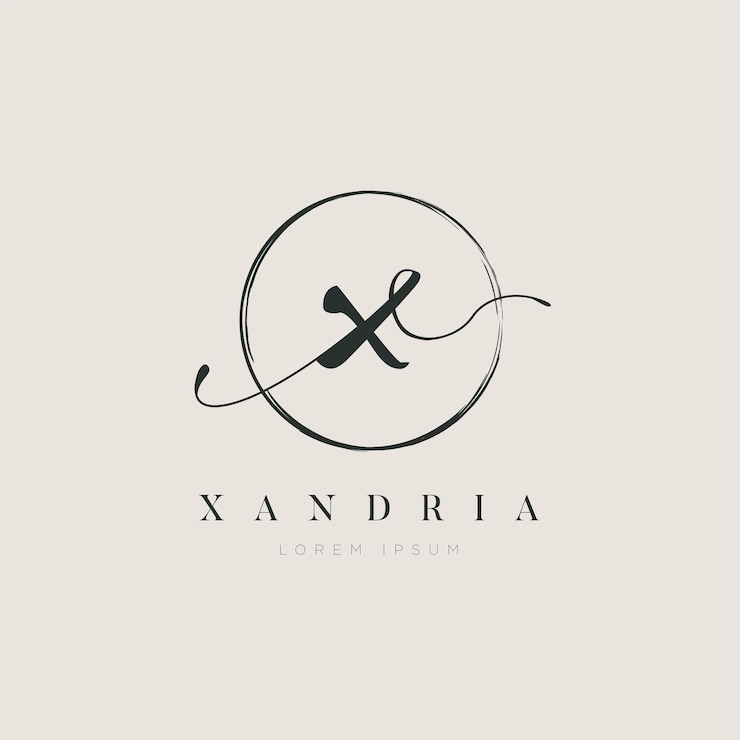 Vector simple y elegante letra inicial tipo x logo signo símbolo icono
