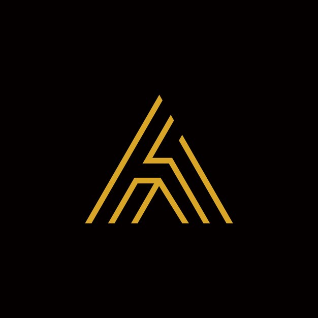 simple elegante letra moderna un logotipo del alfabeto