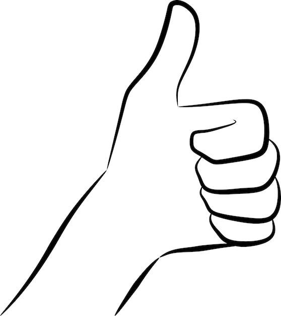 un simple gesto de la mano de la línea de arte