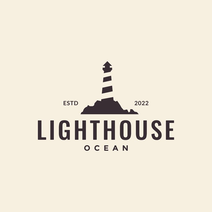 Vector simple hipster faro logo diseño vector gráfico símbolo icono ilustración idea creativa