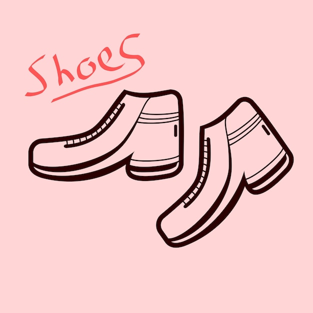 Simple iconos de zapatos vector casualvector ilustración