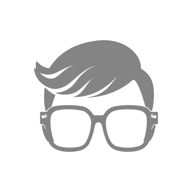 Simple illustration of a nerdy person