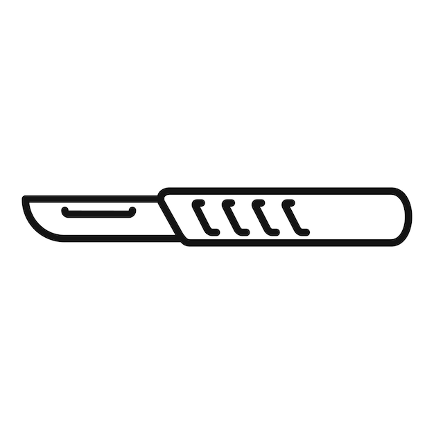 Esta simple ilustración en blanco y negro de un bisturí es perfecta para proyectos médicos