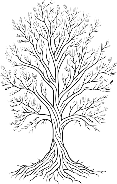 Vector una simple ilustración de la rama de un árbol