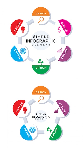 Simple infografía elemento