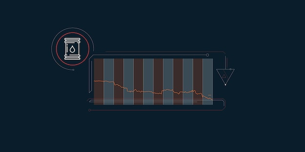 Una simple infografía sobre la caída del precio de un barril de petróleo