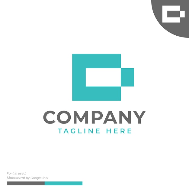 Simple inicial C cámara grabadora de vídeo símbolo icono plano logotipo stock vector diseño