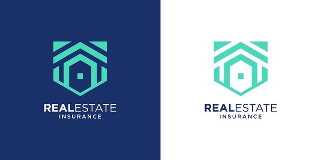 Simple insurance logo designs Abstract shield property logo