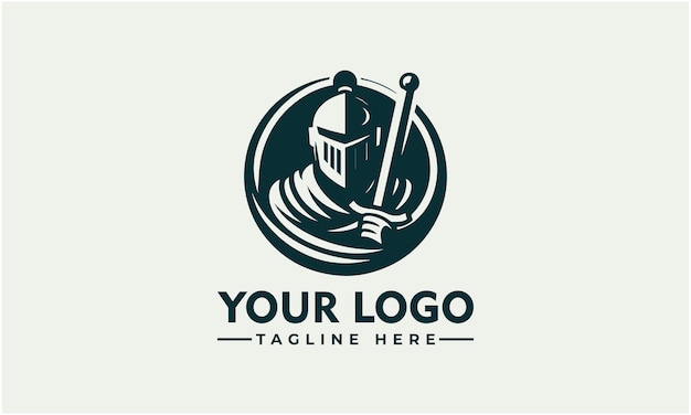 Simple Knight Rider Logo Vector Diseño único y llamativo para el símbolo de identidad de marca Premium Raider