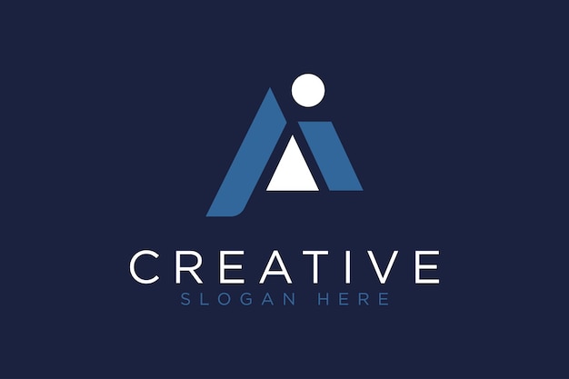 simple letra ai juego de logotipo icono concepto de plantilla de diseño vectorial