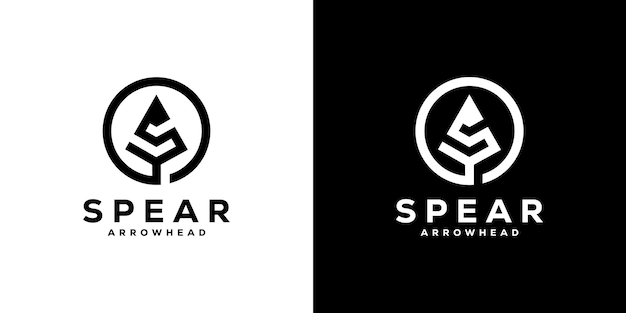 Simple letra inicial s para la punta de flecha de lanza diseño de logotipo con diseño de logotipo de ícono de estilo moderno