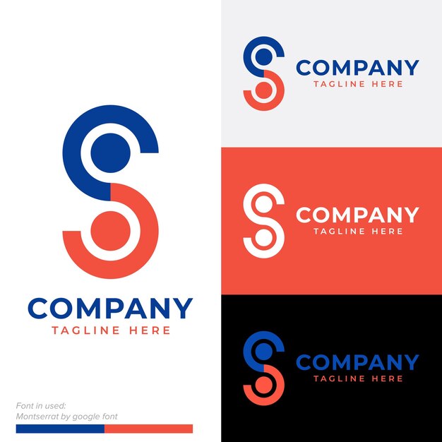 Simple letra S personas sinergia equipo socios símbolo icono plano logotipo vector diseño