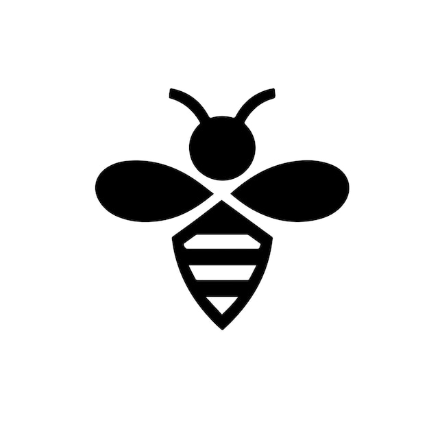 Simple Line Art Bee Icon