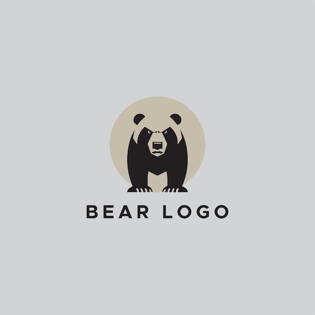 simple logotipo creativo de oso logotipo inspirador con diseño de plantilla vectorial