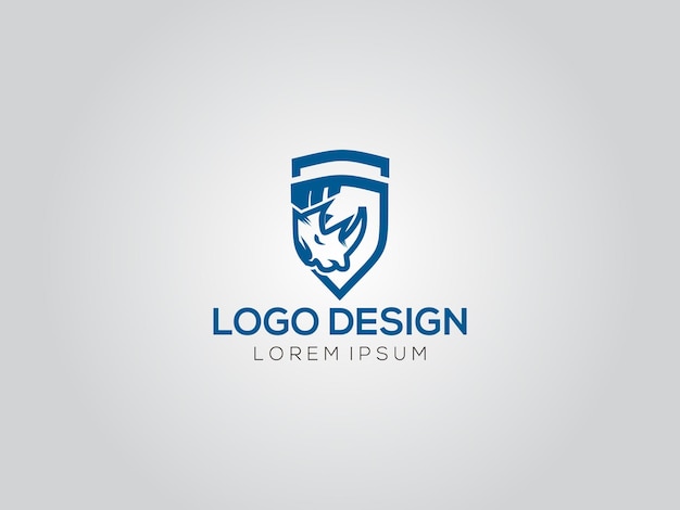 El simple logotipo de la insignia de rinoceronte.
