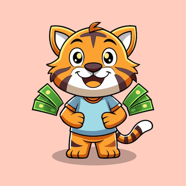 simple logotipo de la mascota cute tigre jefe diseño de personaje