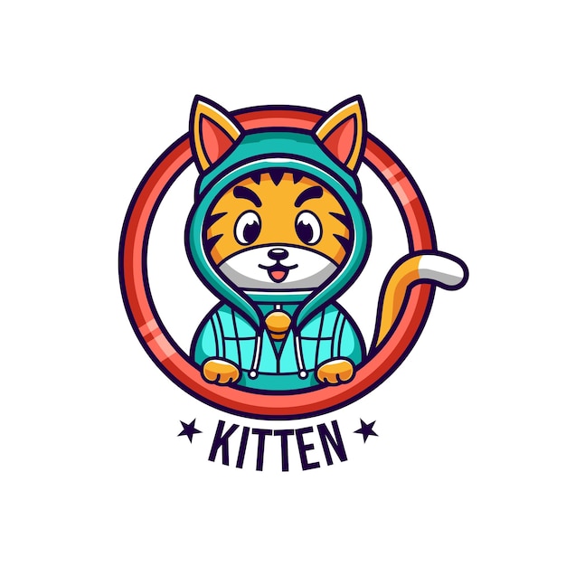 simple logotipo de la mascota k diseño de personajes de gato