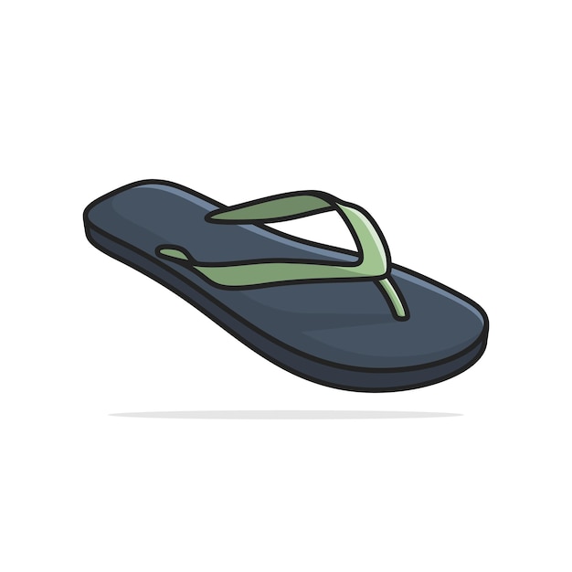 Vector simple men beach footwear slippers ilustración vectorial de parejas