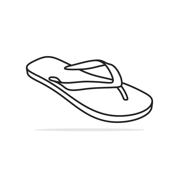 Simple Men Beach Footwear Slippers Ilustración vectorial de parejas