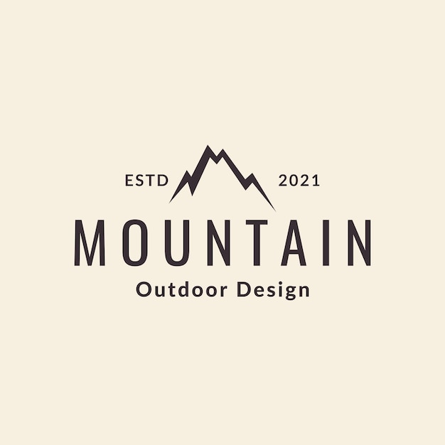 Simple montaña hipster logotipo símbolo icono vector gráfico diseño ilustración idea creativa