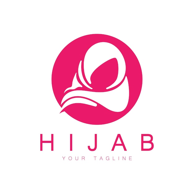 Simple Muslimah hijab logo plantilla vector ilustración designvector