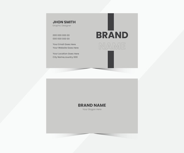 simple plantilla de tarjeta de visita vectorial gratuita diseño de identidad de marca corporativa