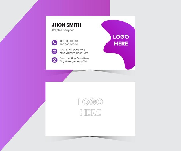 simple plantilla de tarjeta de visita vectorial gratuita diseño de identidad de marca corporativa