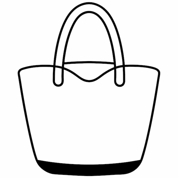 Simple Raffia Diseño de bolsas de paja Arte vectorial