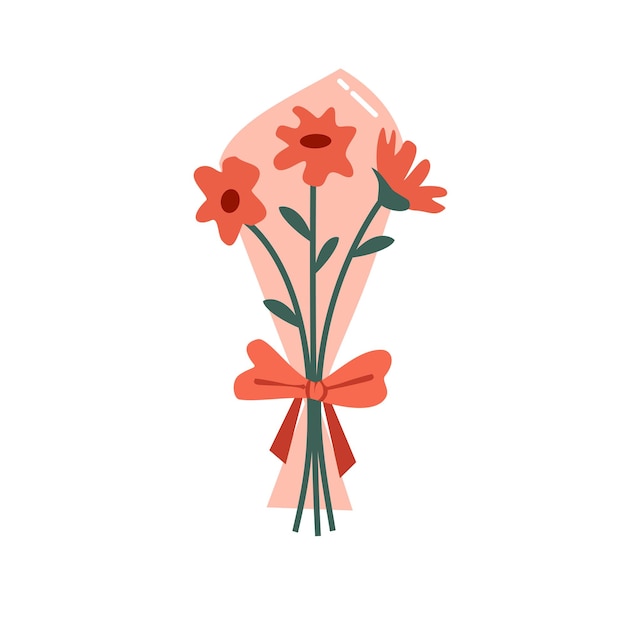 Un simple ramo de flores rojas