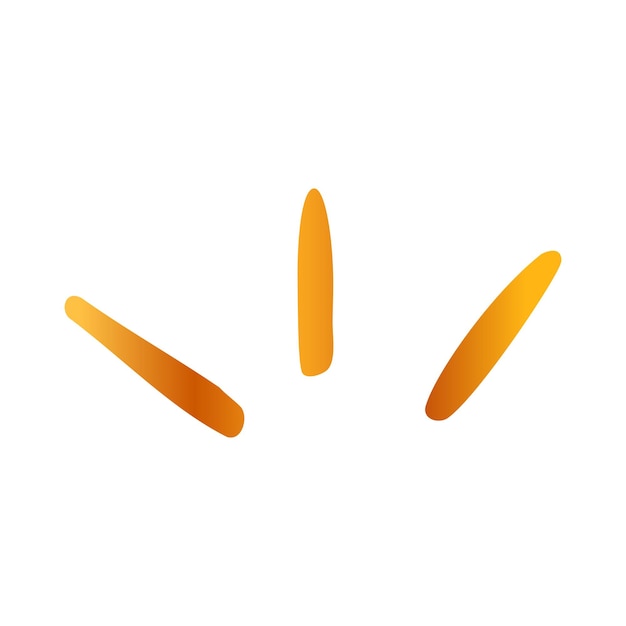 simple, vector, bosquejo, oro, dorado, sunburst, aislado, blanco