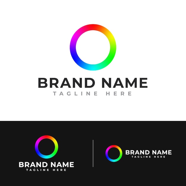 Simplemente círculo ruedas de color símbolo icono plano logotipo diseño vectorial de acciones