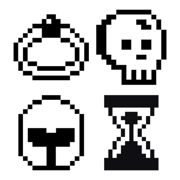 Simplemente Pixel Retro Juego de medio tono