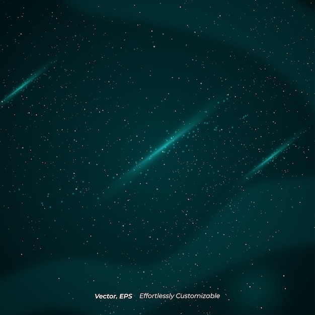 Simplemente realista estrellas de la noche estrelladas constelación de galaxia verde fondo de gradiente negro