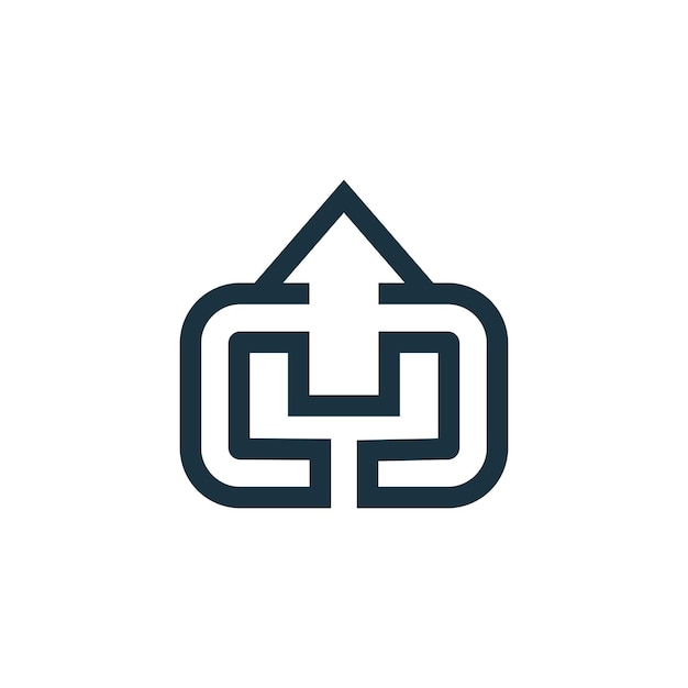 Simplemente recibido icono vector logotipo abstracto vector recibido modelo de logotipo diseño moderno