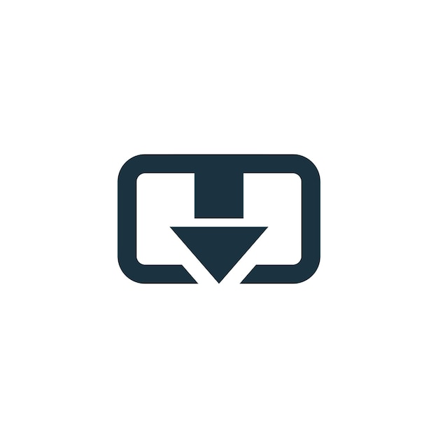 Simplemente recibido icono vector logotipo abstracto vector recibido modelo de logotipo diseño moderno