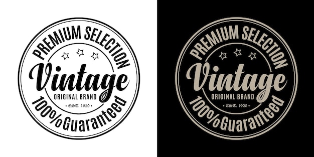 Simplemente redondo tipografía vintage camiseta insignia logotipo pegatina diseño vectorial