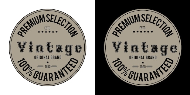 Simplemente redondo tipografía vintage camiseta insignia logotipo pegatina diseño vectorial