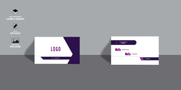 Simplemente tarjeta de visita diseño creativo tarjeta de nombre moderno y tarjeta de visita Diseño limpio