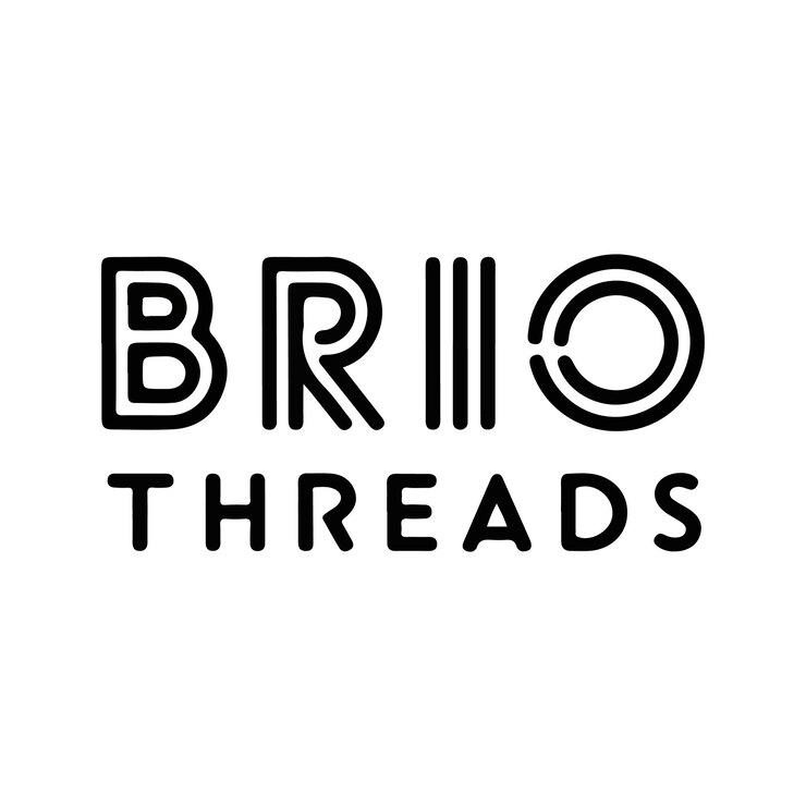 Vector simplicidad elegante logotipo de letras para una marca de moda llamada brio threads